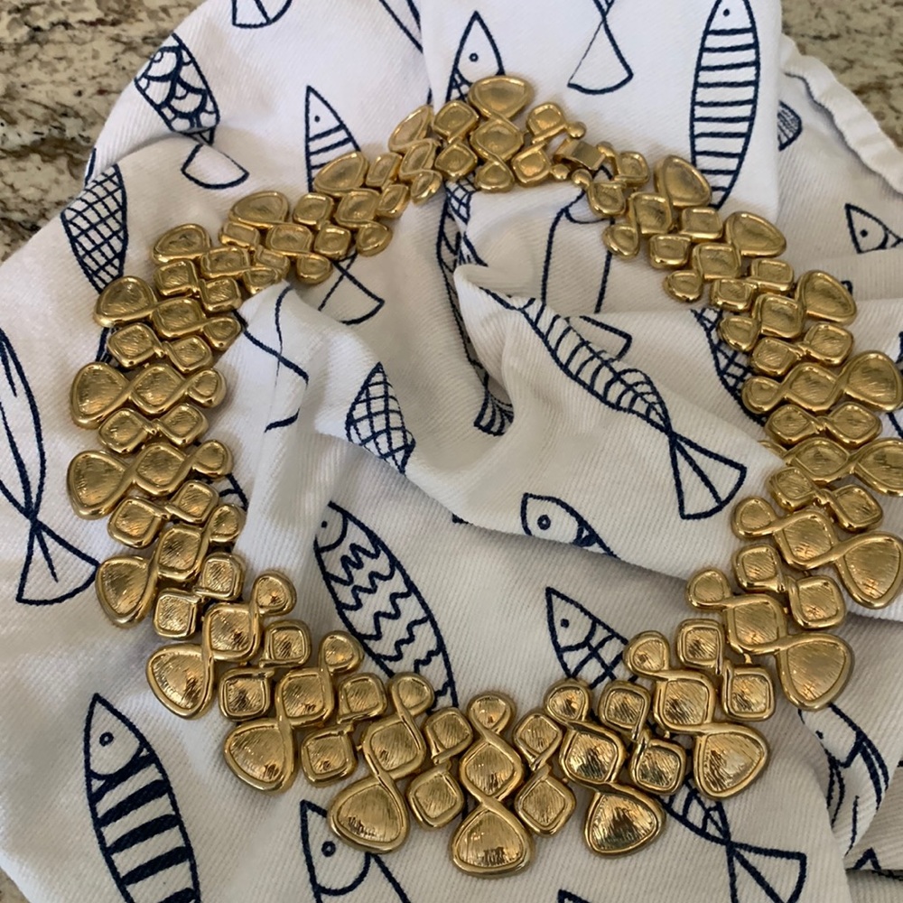 Gold necklace. Costume jewellery